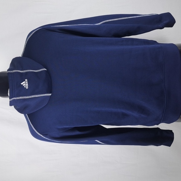 Adidas Notre Dame Universty embroidered blue & gold SM pullover colligate hoodie - Picture 4 of 7